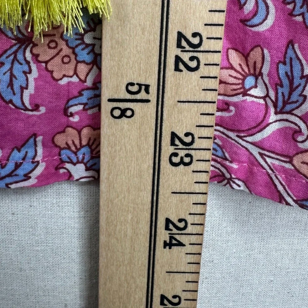 J.‎ Crew Floral Print Boho Long Sleeve Voile Top size Small Pink